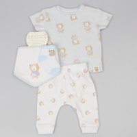D12805: Baby Boys Teddy 4 Piece Outfit (0-6 Months)